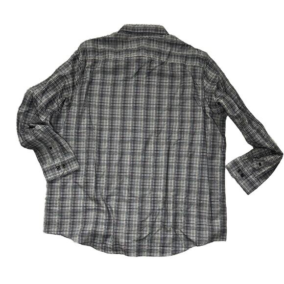 New Tasso Elba Grey Table Long Sleeve Gray Plaid Button Down Shirt XXL NWT - Picture 2 of 7